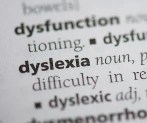 An image showing the definition of dyslexia